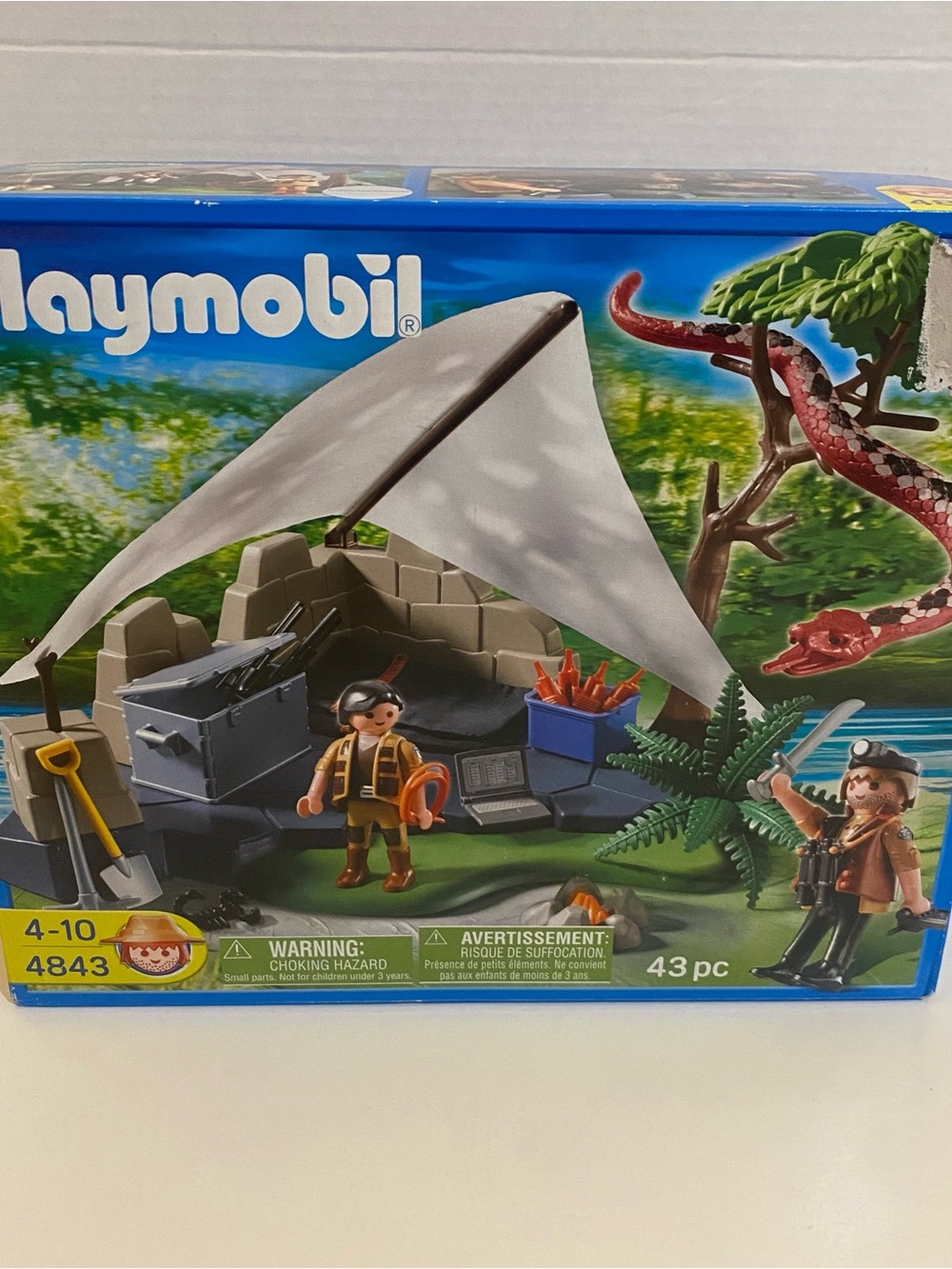 Playmobil 4843 Treasure Hunter Camp Snake Hunter Factory Sealed 2009